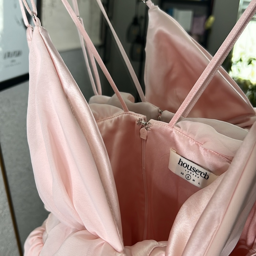 House of Cb ‘Amaris’ Ballerina Pink Baby Doll Mini Dress - Picture 7 of 7